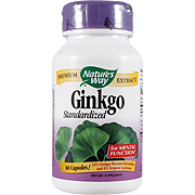 Nature's Way Ginkgo Standardized Extracts - for Mental Function, 60 caps