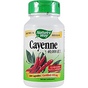 Nature's Way Cayenne 40000HU 100 caps - 0.25% capsaicin, 100 caps