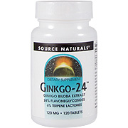 Source Naturals Ginkgo 24 Biloba Extract 120 mg - 120 tabs