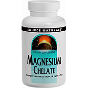 Source Naturals Magnesium Chelate 100mg - Supports Nerve & Muscle Function, 100 tabs