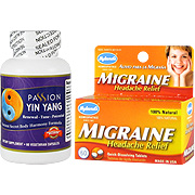 Passion Health Homeopathic Migraine & Exhaustion Recovery Pack - Passion Yin Yang & Hyland Migraine, 2 x 60 ct