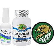 Proactive Natural Erection Boom & Smoking Control Complete Pack - Cistanche Boom, Smoke Control & Non Tabacco Chew Wintergreen, 60 ct + 2 oz + 1.2 oz
