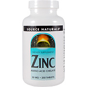 Source Naturals Zinc Chelate 50mg - 250 tabs