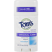Tom's of Maine Deodorant Stick Unscented - Clinically Proven, 2.25 oz