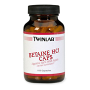 Twinlab Betaine HCL With Pepsin - 100 caps