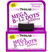 Twinlab Mega B12 Dots Vegetarian Formula 5000mcg - 30 dots
