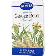 Alvita Teas Ginger Root Tea - Caffeine free, 24 bags