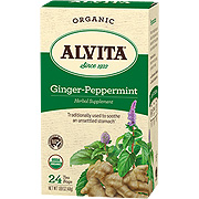 Alvita Teas Ginger Peppermint Tea - Caffeine free, 24 bags