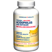 American Health Chewable Acidophilus with Bifidus Banana - 100 wafers