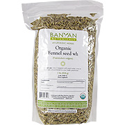 Banyan Botanicals Organic Fennel seed whole - Aromatic spice that supports healthy digestion, 1 lb
