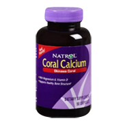 Natrol Coral Calcium 400mg with Magnesium & Vit D - Essential to Bone Building, 90 caps