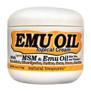 Natural Treasures Emu Oil Cream with MSM, Aloe, & Vit C - 4 fl oz