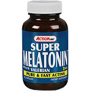 Action Labs Super Melatonin Plus Valerian - 60 caps