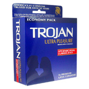 Trojan Trojan Ultra Pleasure - Spermicidal Lubricated Latex Condoms, 36 ea