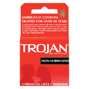Trojan Trojan Regular - Non Lubricated Condoms, 3 pack