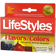 LifeStyles Lifestyles Assorted Flavors/Colors - Lubricated Condoms, 12 pack
