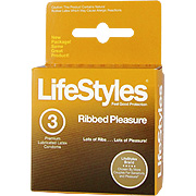 LifeStyles Lifestyles Ribbed Pleasure - Lubricated Condoms, 3 pack