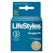 LifeStyles Lifestyles Snugger Fit - Lubricated Condoms, 3 pack