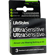 LifeStyles Lifestyles Ultra Sensitive - Lubricated Condoms, 3 pack