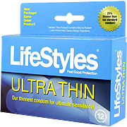 LifeStyles Lifestyles Ultra Thin - Lubricated Condoms, 12 pack