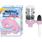 NeilMed Sinus Rinse Pink Dry Dock Stand - 2 #6 x 3/4'' screws, 2 drywall anchors, 2 double sided tape, 2 suction cups