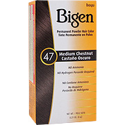 Solstice Bigen Permanent Powder Hair Color, #47 Medium Chesnut - Color Powder 0.21 oz + 1 cup