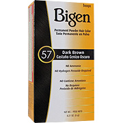 Solstice Bigen Permanent Powder Hair Color, #57 Dark Brown - Color Powder 0.21 oz + 1 cup