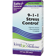 King Bio 911 Stress Control - Fast Relief Of Nervous Tension, 2 oz