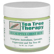 Tea Tree Therapy Tea Tree Oil Eucalyptus Chest Rub - Ease Nasal Congestion, 2 oz