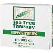 Tea Tree Therapy Suppositories with Tea Tree Oil - For Vaginal Hygiene, 6 pk