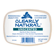 Clearly Natural Glycerin Unscented Soap - Pure and Natural Glycerine Soap, 4 oz