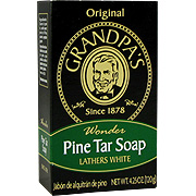 Grandpa Brands Pine Tar Soap - Lathers White, 4.25 oz