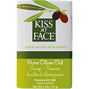 Kiss My Face Pure Olive Oil Bar Soap - Natural Cleansing & Moisturizing Soap, 4 oz