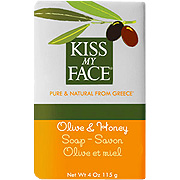 Kiss My Face Olive & Honey Bar Soap - Natural Moisturizing Soap, 4 oz