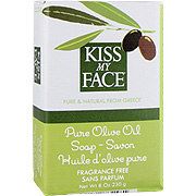 Kiss My Face Pure Olive Oil Bar Soap - Natural Cleansing & Moisturizing Soap, 8 oz
