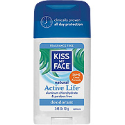 Kiss My Face Fragrance Free Active Enzymy Stick Deodorant - Neutralizes & Eliminates Odors, 2.48 oz