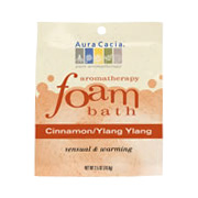 Aura Cacia Aromatherapy Foam Bath Cinnamon Ylang Ylang - Sensual & Warming, 2.5 oz