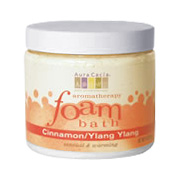 Aura Cacia Aromatherapy Foam Bath Cinnamon Ylang Ylang - Sensual & Warming, 14 oz