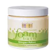 Aura Cacia Aromatherapy Foam Bath Ginger Mint - Warming & Replenishing, 14 oz