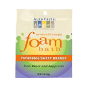 Aura Cacia Aromatherapy Foam Bath Patchouli Sweet Orange - Love, Peace & Happiness, 2.5 oz
