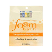 Aura Cacia Aromatherapy Foam Bath Tangerine GrapeFruit - Refreshing & Awakening, 2.5 oz