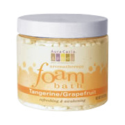 Aura Cacia Aromatherapy Foam Bath Tangerine GrapeFruit - Refreshing & Awakening, 14 oz