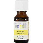Aura Cacia Precious Essentials Oil Vanilla Absolute with Jojoba - Vanilla Planifolia, 0.5 oz