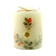 Auroshikha Candles & Incense Flower Candle Lavender - 3 inches Pillar