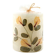 Auroshikha Candles & Incense Flower Candle Pine - 3 inches Pillar