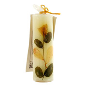 Auroshikha Candles & Incense Flower Candle Sandal Cylindrical - 3/4 inches x 2 3/4 inches