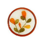 Auroshikha Candles & Incense Flower Candle Vanilla Medium Round - 2 1/2 inches x 1 inches