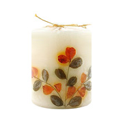 Auroshikha Candles & Incense Flower Candle Vanilla - 3 inches Pillar