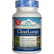 Ridgecrest Herbals ClearLungs Extra Strength - Provides Relief of Bronchial Congestion, 60 caps