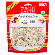 Yummy Earth Organic Drops Wild Peppermint Bag - 1 LB